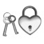 Picture of Heart Shaped Nickle Polished Padlock