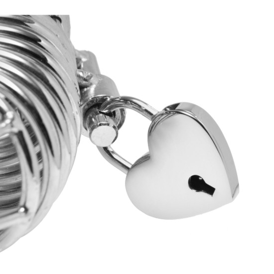 Picture of Heart Shaped Nickle Polished Padlock