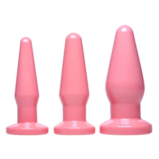 Picture of Pink Anal Plug 3 Piece Kit- Packaged