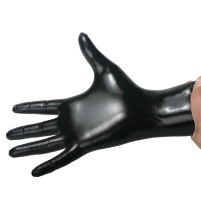 Picture of Black Nitrile Examination Gloves - Large - 100 count