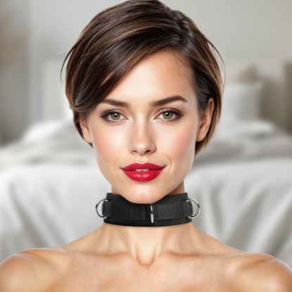 Picture of Neoprene Bondage Collar with D-Rings