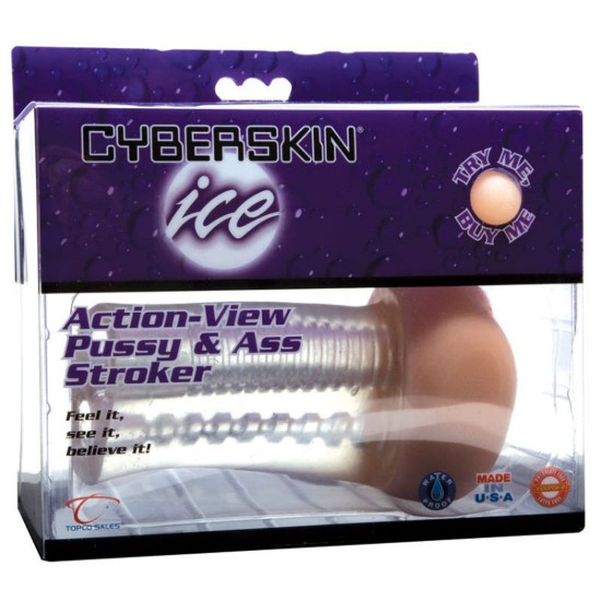 Picture of Cyberskin Ice Action-View Pussy and Ass Stroker