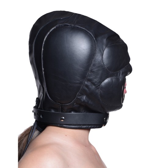 Picture of Leather Padded Hood with Mouth Hole - MediumLarge