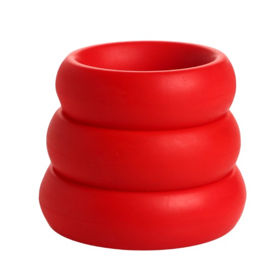 Picture of 3 Piece Silicone Cock Ring Set - Red