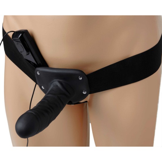 Picture of Deluxe Vibro Erection Assist Hollow Silicone Strap On