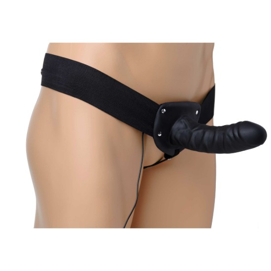 Picture of Deluxe Vibro Erection Assist Hollow Silicone Strap On