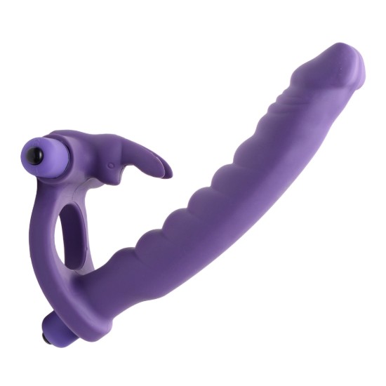 Picture of Double Delight Dual Penetration Vibrating Rabbit Cock Ring