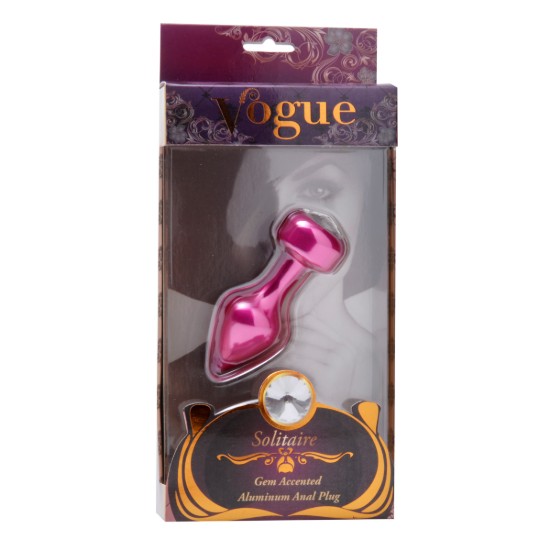 Picture of Solitaire Gem Accented Aluminum Anal Plug