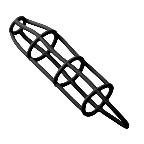 Picture of Silicone Cock Cage Texture Sleeve- Black