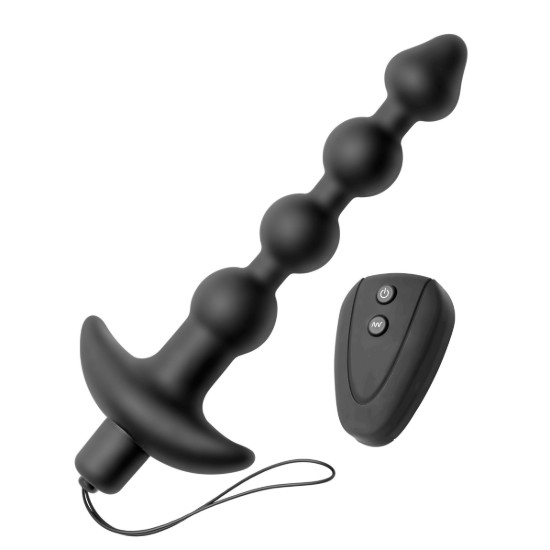 Picture of 7 Speed Silicone Beaded Anal Vibe with Remote