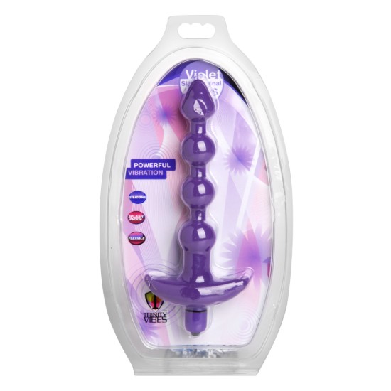 Picture of Violet Vibrating Silicone Anal Beads