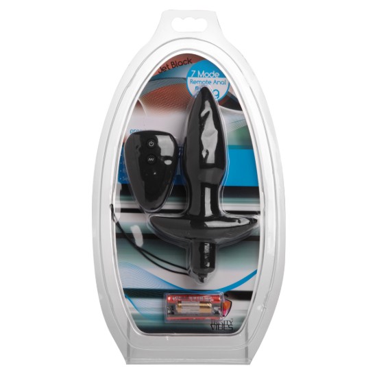 Picture of Jet Black Silicone 7 Mode Remote Anal Plug