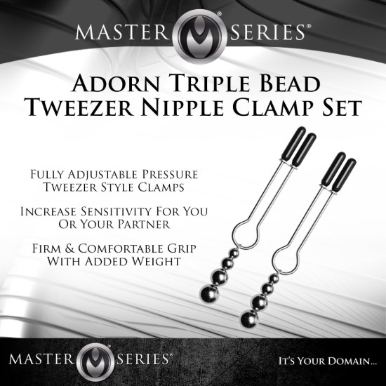 Picture of Adorn Triple Bead Nipple Clamp Set