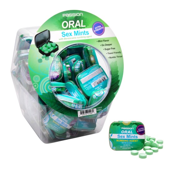 Picture of Oral Sex Mints with Numbing Agent Retail Fishbowl Display- 60 Piece Display