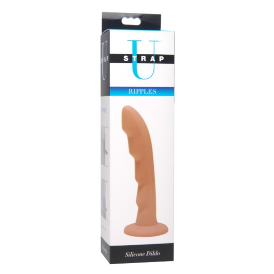 Picture of Ripples Silicone Strap On Harness Dildo- Flesh