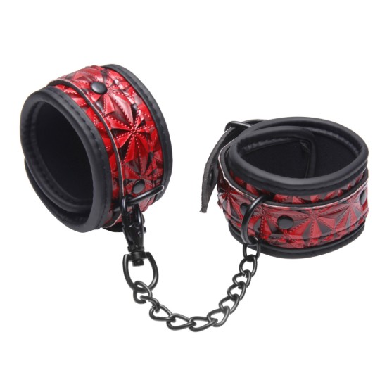 Picture of Crimson Tied Embossed Ankle Cuffs