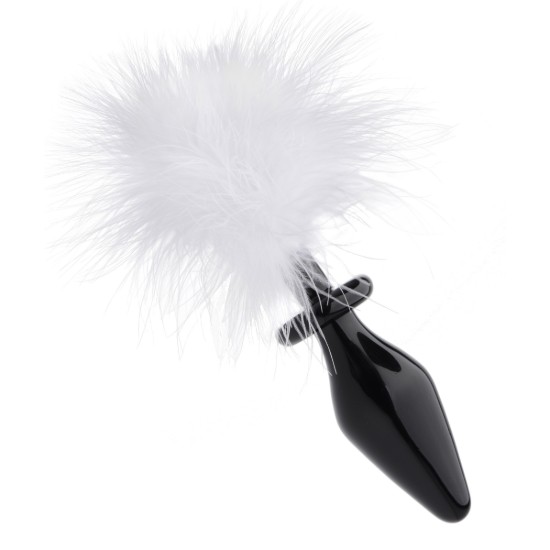 Picture of Fluffer Bunny Tail Glass Anal Plug