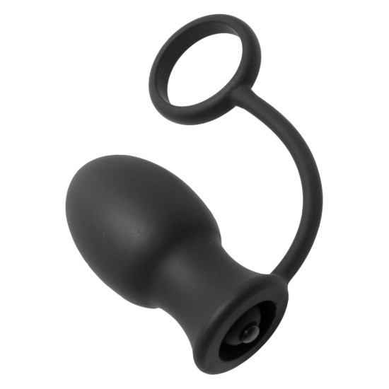 Picture of Bomber Vibrating Silicone Anal Plug with Cock Ring