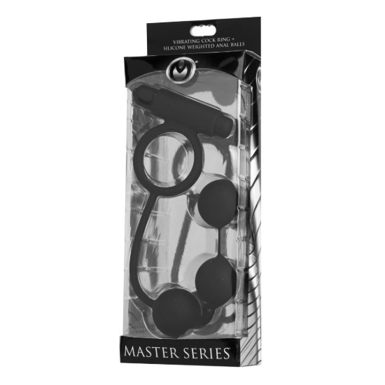 Picture of Tri-Orb Vibrating Cock Ring and Weighted Silicone Anal Balls