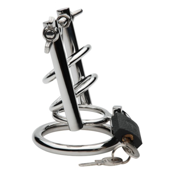 Picture of Stainless Steel Urethral Spreader CBT Chastity Cage