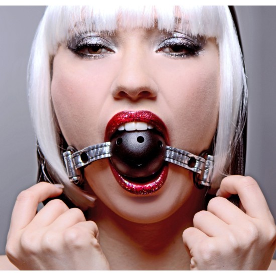Picture of Platinum Bound Gagged Breathable Ball Gag