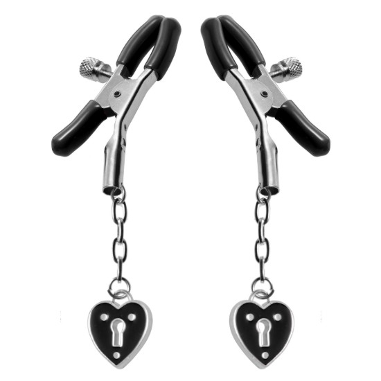 Picture of Charmed Heart Padlock Nipple Clamps