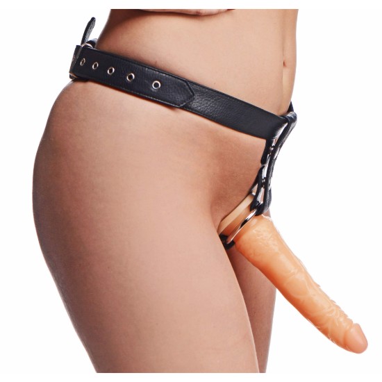 Picture of Slim Leather Strap On Harness Kit with Dildo