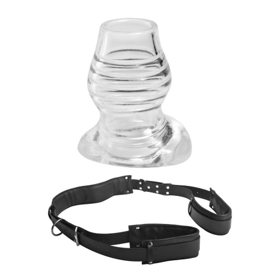Picture of Spread Me Open Thigh Harness with Hollow Anal Plug