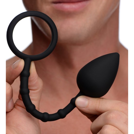 Picture of Imbed Silicone Anal Plug and Cock Ring