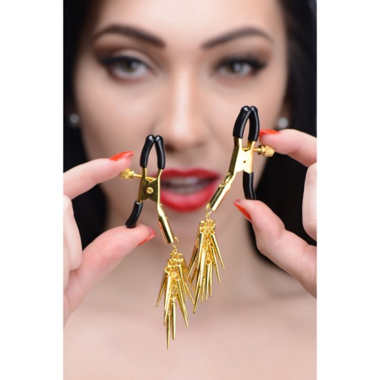 Picture of Lure Adjustable Nipple Clamps with Gold Spikes