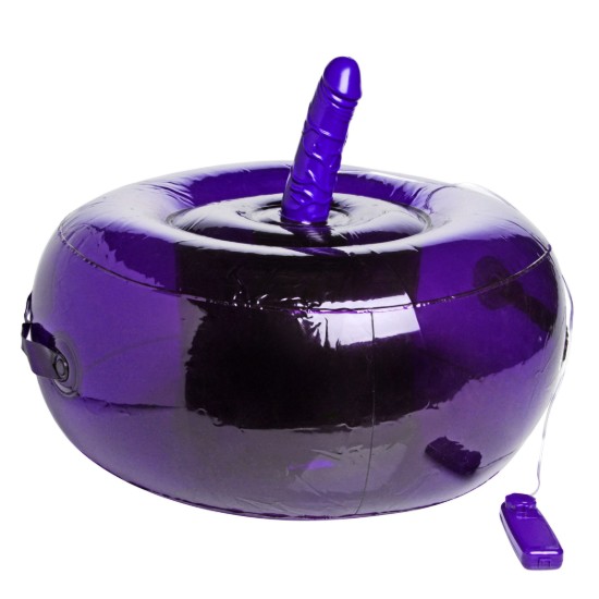 Picture of Sit-and-Ride Inflatable Seat with Vibrating Dildo - Purple
