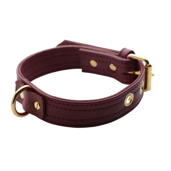 Picture of Strict Leather Luxury Burgundy Locking Collar