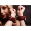 Picture of Strict Leather Luxury Burgundy Locking Wrist Cuffs