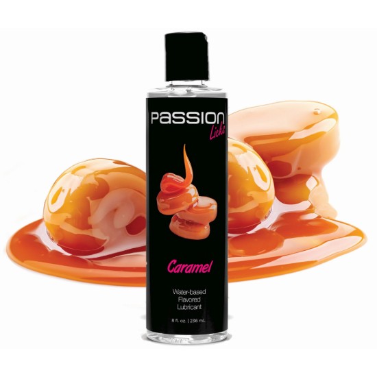 Picture of Passion Licks Caramel Water Based Flavored Lubricant - 8 oz