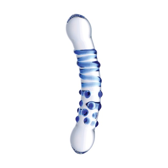 Picture of Blu Dual Ended Glass Dildo