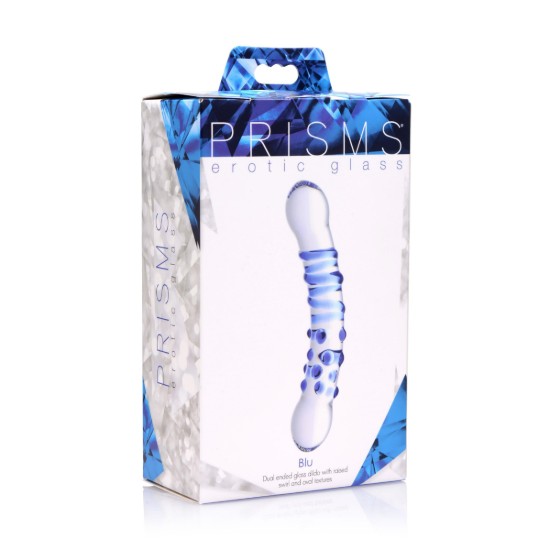Picture of Blu Dual Ended Glass Dildo