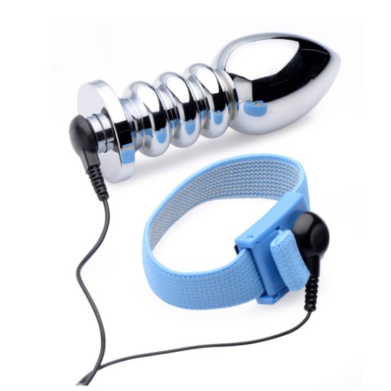 Picture of Vivid Uni-Polar E-Stim Cock and Ball Strap and Anal Plug