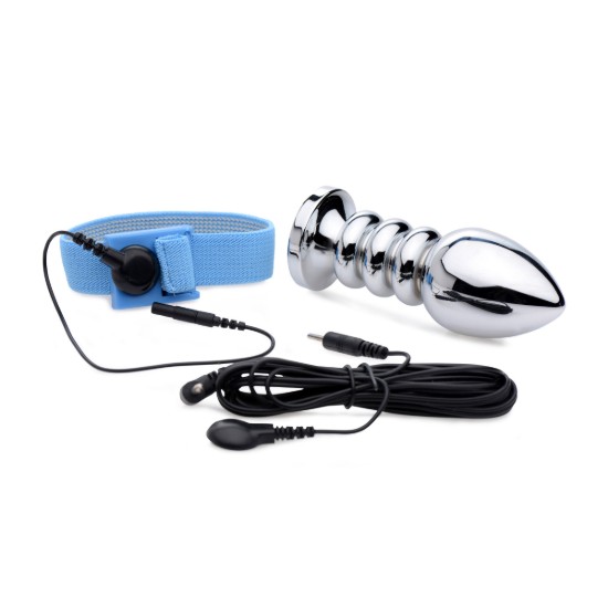 Picture of Vivid Uni-Polar E-Stim Cock and Ball Strap and Anal Plug