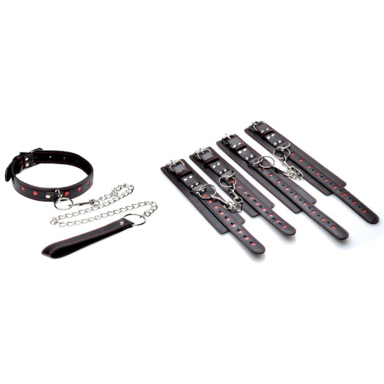 Picture of Heart Ache 5 Piece Heart Accented Bondage Set