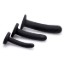 Picture of Trinity Strap-On Silicone 3 Piece Dildo Set - Black