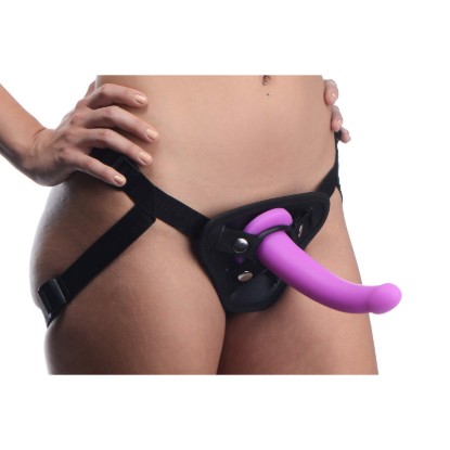 Picture of Navigator Silicone G-Spot Dildo with Harness