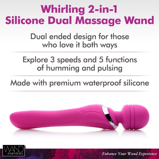Picture of Whirling Wand 2 in 1 Silicone Dual Massage Wand