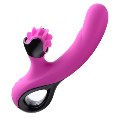 Picture of G-Spin Silicone Vibrator with Spinning Clitoral Stimulator