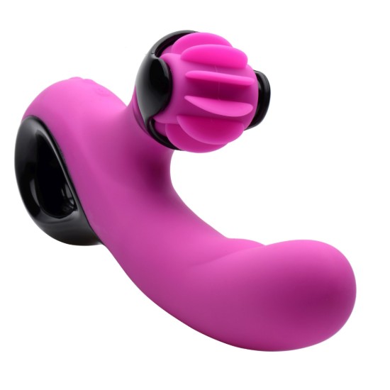 Picture of G-Spin Silicone Vibrator with Spinning Clitoral Stimulator