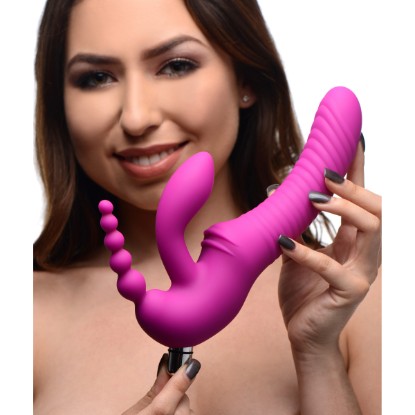 Picture of Regal Rider Vibrating Silicone Strapless Strap On Triple G Dildo