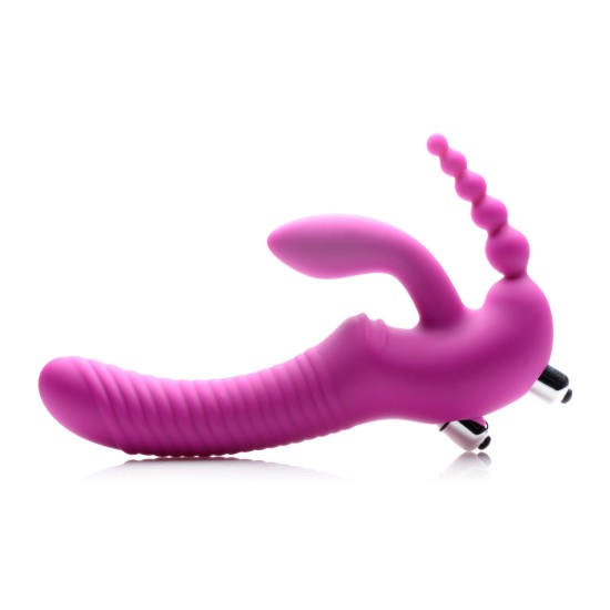 Picture of Regal Rider Vibrating Silicone Strapless Strap On Triple G Dildo