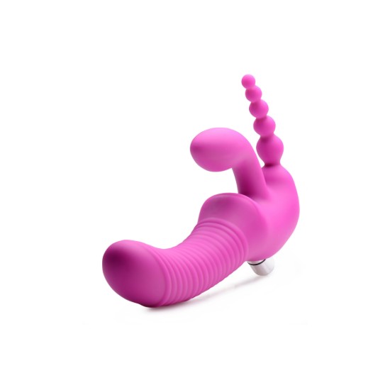 Picture of Regal Rider Vibrating Silicone Strapless Strap On Triple G Dildo