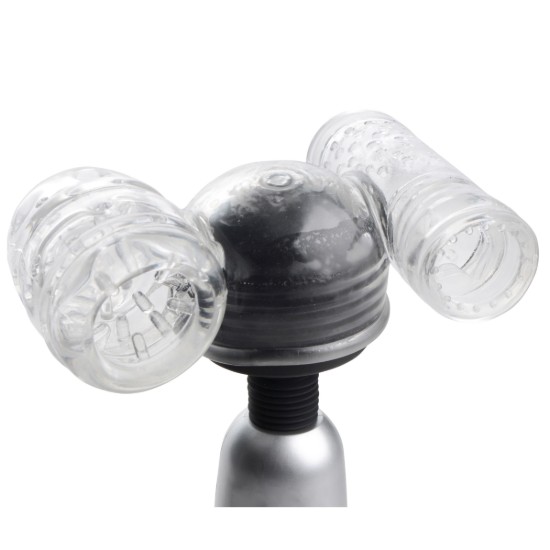 Picture of Twin Turbo Strokers 2 in 1 Wand Attachment for Men
