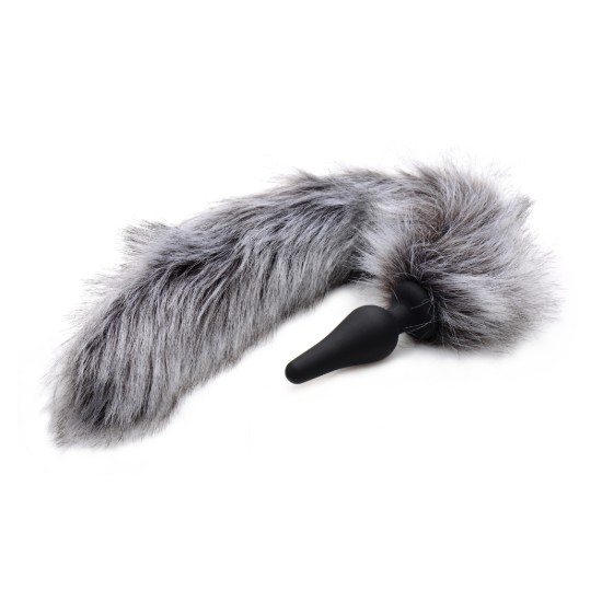 Picture of Grey Wolf Tail Anal Plug and Ears Set