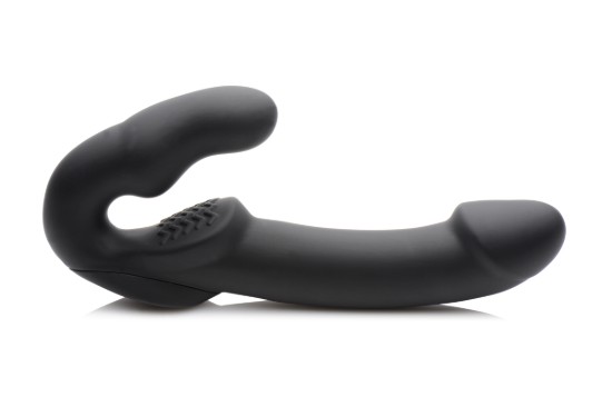 Picture of Evoke Rechargeable Vibrating Silicone Strapless Strap On - Black